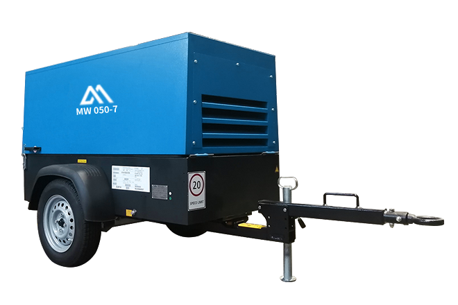 Portable screw air compressor